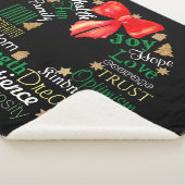 Kerstmis met aangepaste woorden en/of namen sherpa deken (3/4)