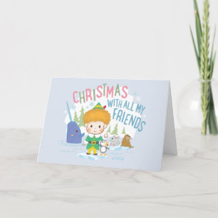 Kerstmis met alle vrienden van Buddy de Elf Feestdagen Kaart