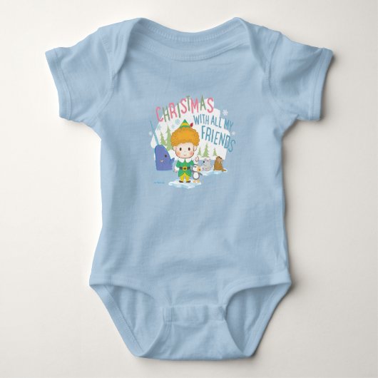 Kerstmis met alle vrienden van Buddy de Elf Romper (Voorkant)