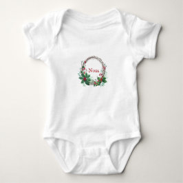 Kerstmis met Babes Holly Wreath Baby Body Romper