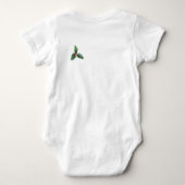 Kerstmis met Babes Holly Wreath Baby Body Romper (Achterkant)