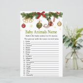 kerstmis met Baby Animals Name Game (Staand voorkant)