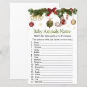kerstmis met Baby Animals Name Game (Voorkant / Achterkant)
