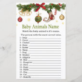 kerstmis met Baby Animals Name Game (Voorkant)