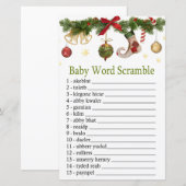 kerstmis met Baby word scramble game (Voorkant / Achterkant)