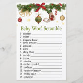 kerstmis met Baby word scramble game (Voorkant)