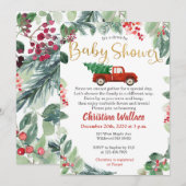 Kerstmis met babyschoeisel kaart (Voorkant / Achterkant)