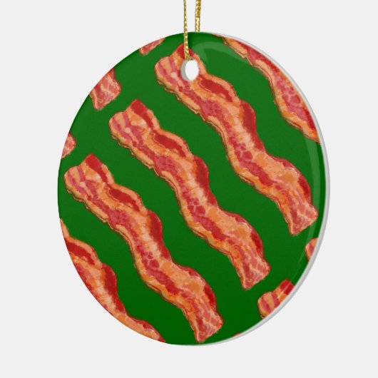 Kerstmis met Bacon Keramisch Ornament (Links)