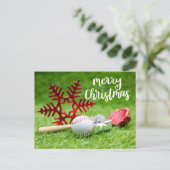 Kerstmis met bal en knuppel feestdagenkaart (Staand voorkant)