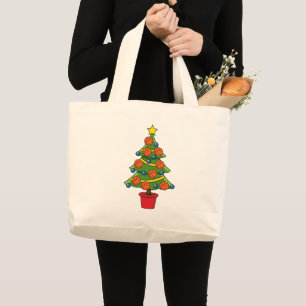 Kerstmis met Basketball Grote Tote Bag