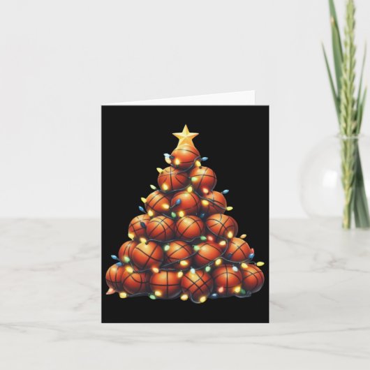 Kerstmis met Basketball Kaart (Voorkant)