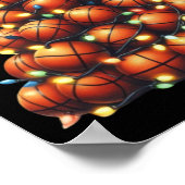 Kerstmis met Basketball Poster (Hoek)