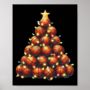 Kerstmis met Basketball Poster