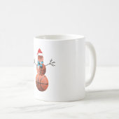 Kerstmis met Basketball Snowman Koffiemok (Voorkant rechts)
