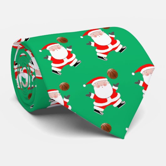 Kerstmis met Basketball Stropdas (Opgerold)