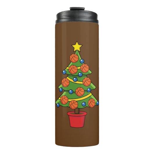Kerstmis met Basketball Thermosbeker (Voorkant)