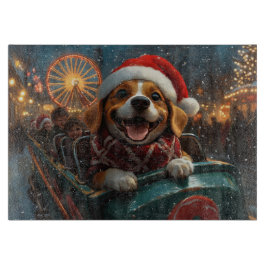 Kerstmis met Beagle-hond-achtbaan Snijplank