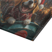 Kerstmis met Beagle-hond-achtbaan Snijplank (Hoek)