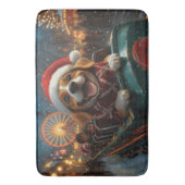 Kerstmis met Beagle-hond Roller Coaster Badmat (Voorkant Verticaal)