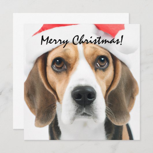 Kerstmis met Beagle Notitiekaartje (Voorkant / Achterkant)