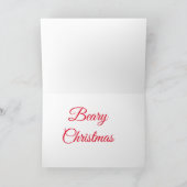 Kerstmis met Beer en vrolijk kerstfeest Feestdagen Kaart (Binnen)