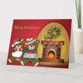 Kerstmis met Beer Kaart (Voorkant)