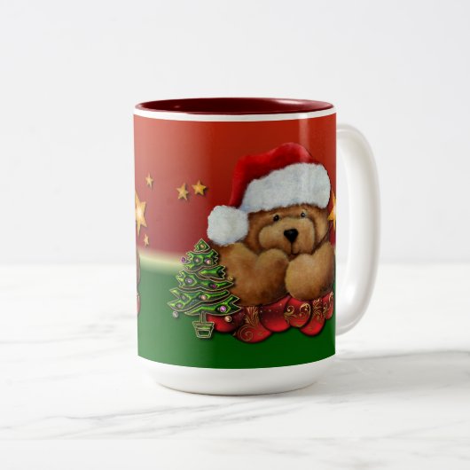 Kerstmis met Beer kerstmis Mok (Voorkant rechts)