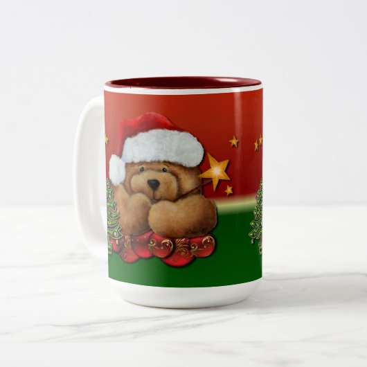 Kerstmis met Beer kerstmis Mok (Voorkant links)