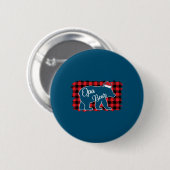 Kerstmis met Beer met kerstmis Rood met gebuffel Ronde Button 5,7 Cm (Voorkant /achterkant)