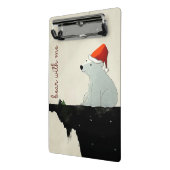 Kerstmis met Beer Santa Polar Mini Klembord (Angled2)