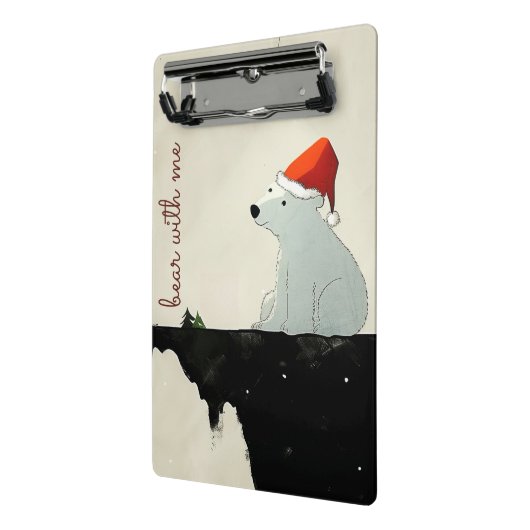 Kerstmis met Beer Santa Polar Mini Klembord (Angled2)