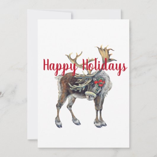 Kerstmis met  begroeting feestdagenkaart (Voorkant)