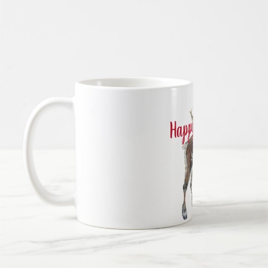 Kerstmis met  begroeting koffiemok (Links)