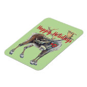 Kerstmis met  begroeting magneet (Linkerzijde)