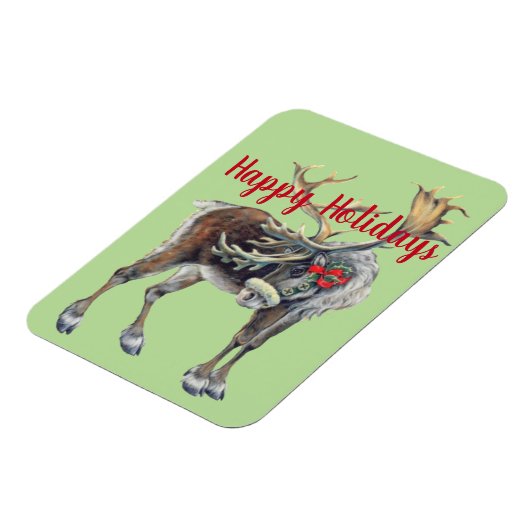 Kerstmis met  begroeting magneet (Linkerzijde)