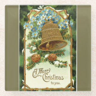  kerstmis met Bell en Pinecones Glazen Onderzetter