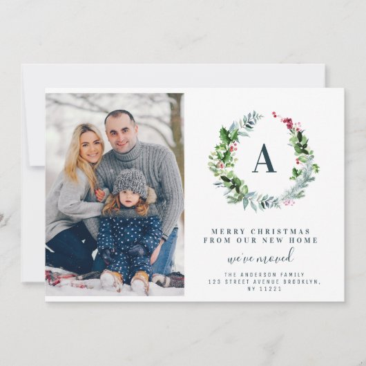 kerstmis met bericht feestdagenkaart (Voorkant)