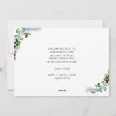 kerstmis met bericht feestdagenkaart (Achterkant)