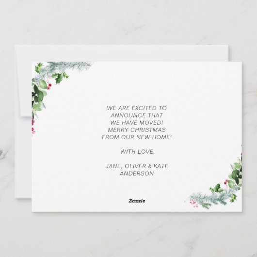 kerstmis met bericht feestdagenkaart (Achterkant)