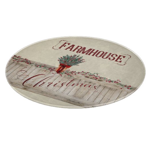 Kerstmis met Berries en Garlands Snijplank (Hoek)