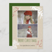 Kerstmis met Besgroen Feestdagenkaart (Voorkant / Achterkant)