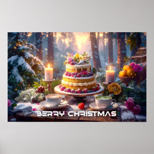 KERSTMIS MET BESSEN POSTER