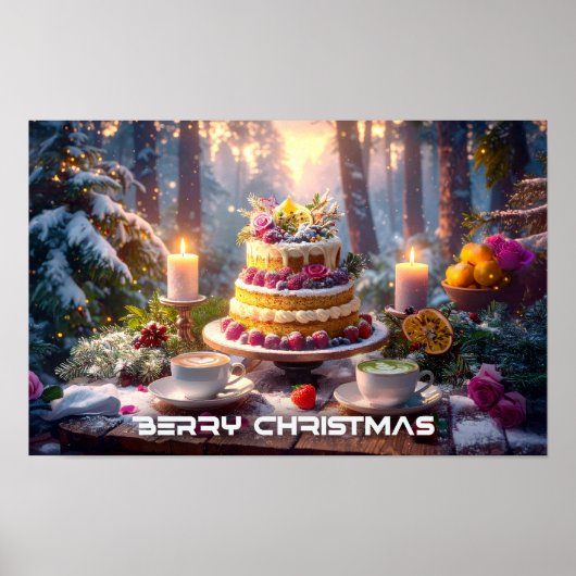 KERSTMIS MET BESSEN POSTER (Voorkant)