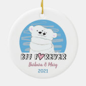 Kerstmis met BFF Keramisch Ornament (Achterkant)