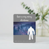 Kerstmis met Bigfoot Feestdagenkaart (Staand voorkant)