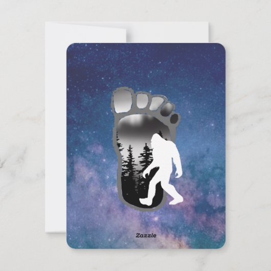 Kerstmis met Bigfoot Feestdagenkaart (Achterkant)