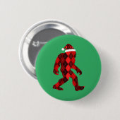 Kerstmis met Bigfoot - Grappige Kerstmis Ronde Button 5,7 Cm (Voorkant /achterkant)