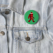 Kerstmis met Bigfoot - Grappige Kerstmis Ronde Button 5,7 Cm (In situ)