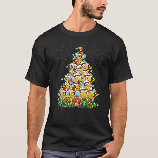 Kerstmis met bijen en kerstmannetjes t-shirt (Voorkant)