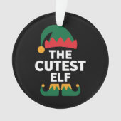 Kerstmis met bijpassende elfenfamilie  ornament (voorkant)